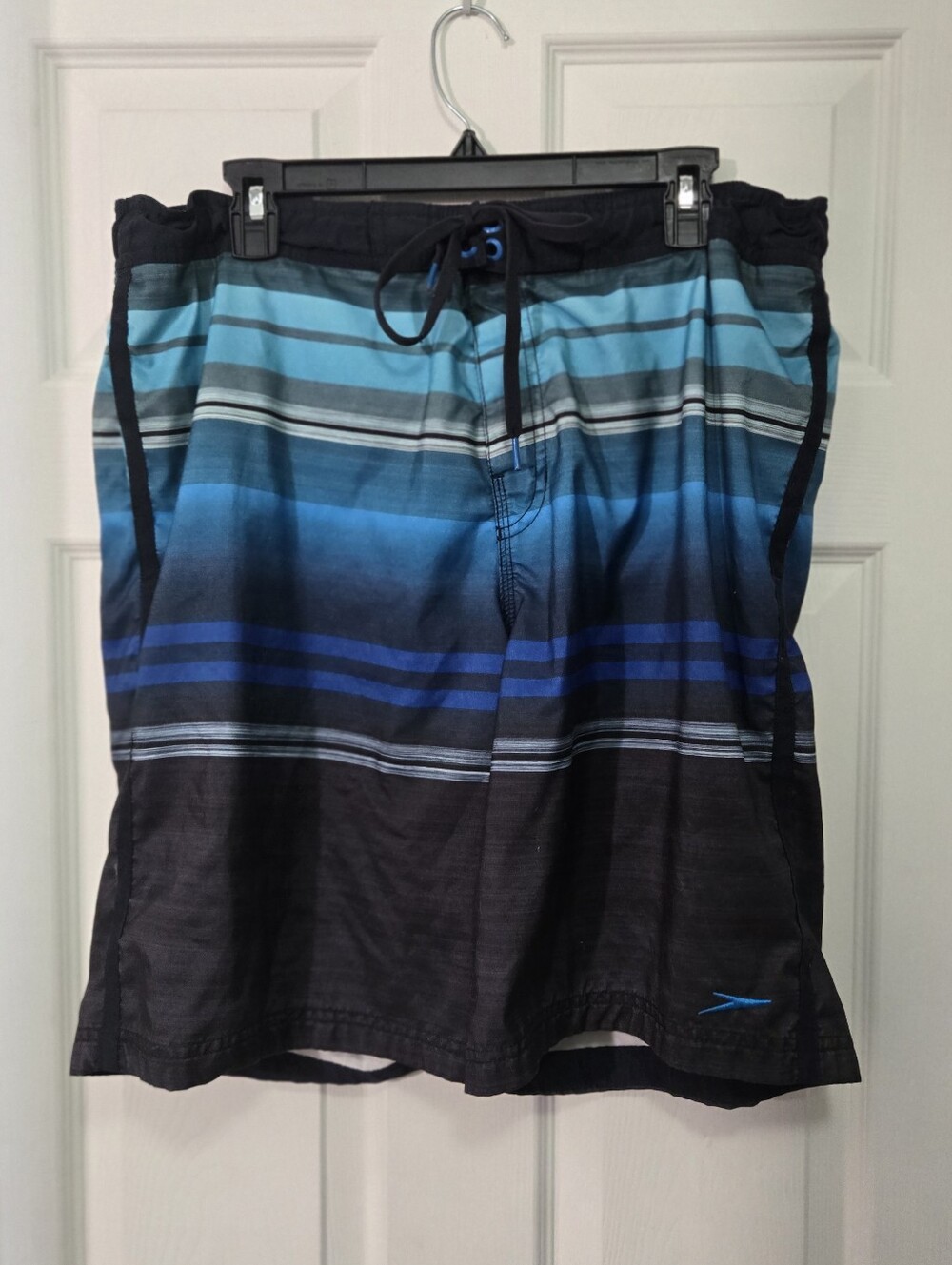 Speedo Navy and Aqua Contrast Swim Shorts